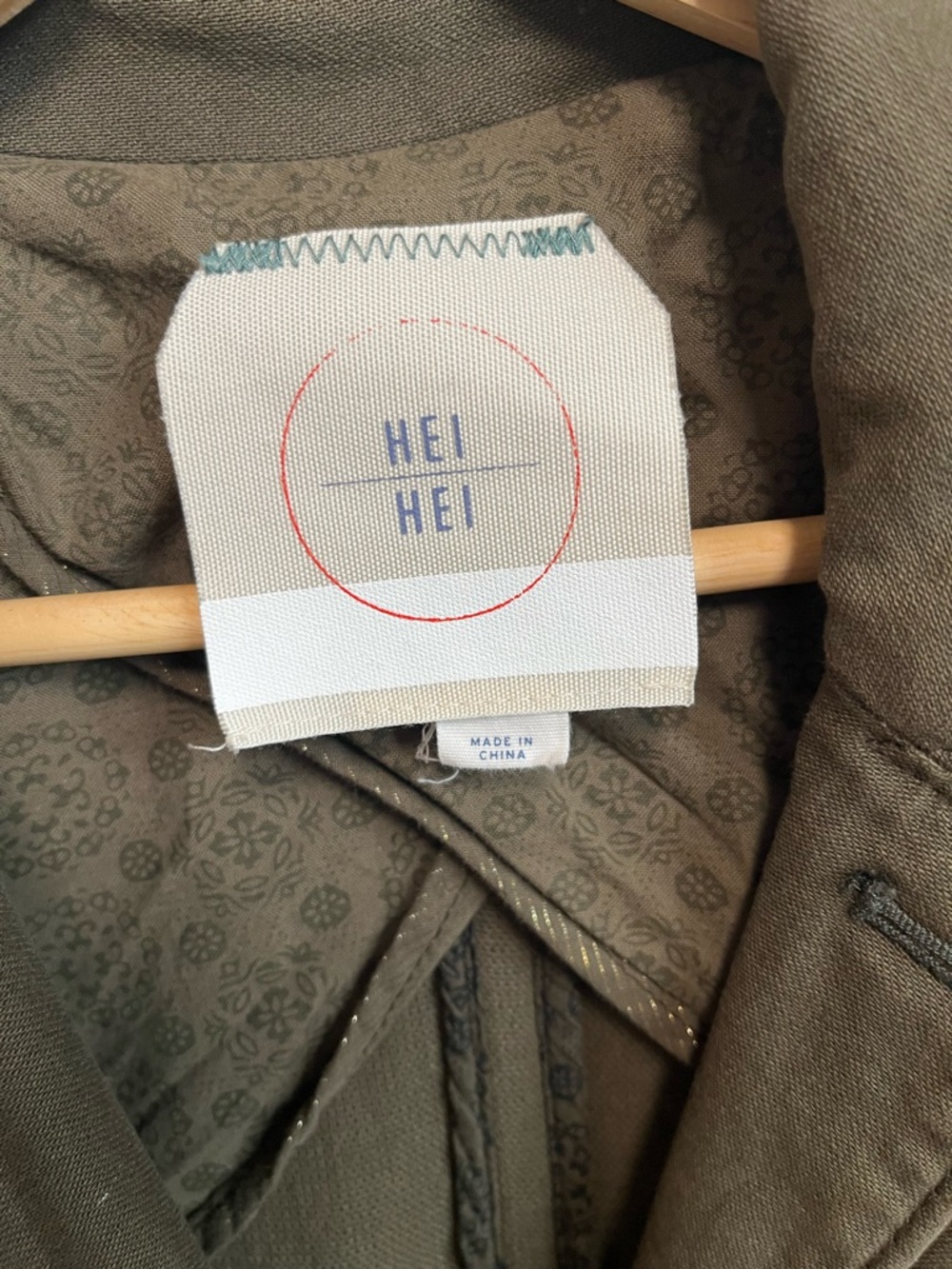 Anthropologie Hei Hei Cropped Military Blazer Jacket Olive Green Size 6 - Picture 7 of 10